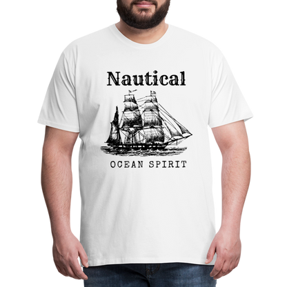 Männer Premium T-Shirt - Nautical Ocean Spirit - weiß