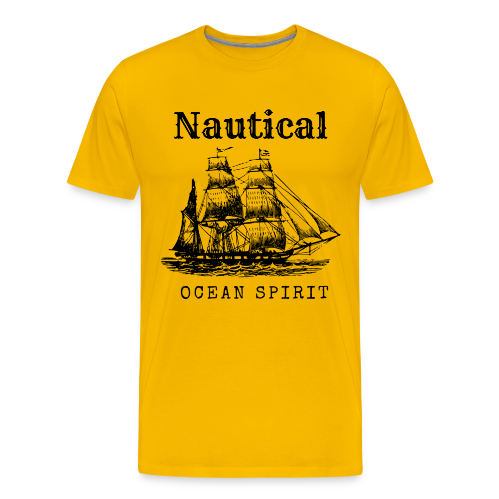 Männer Premium T-Shirt - Nautical Ocean Spirit - Sonnengelb