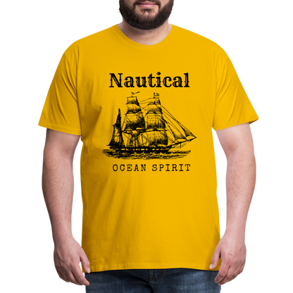 Männer Premium T-Shirt - Nautical Ocean Spirit - Sonnengelb