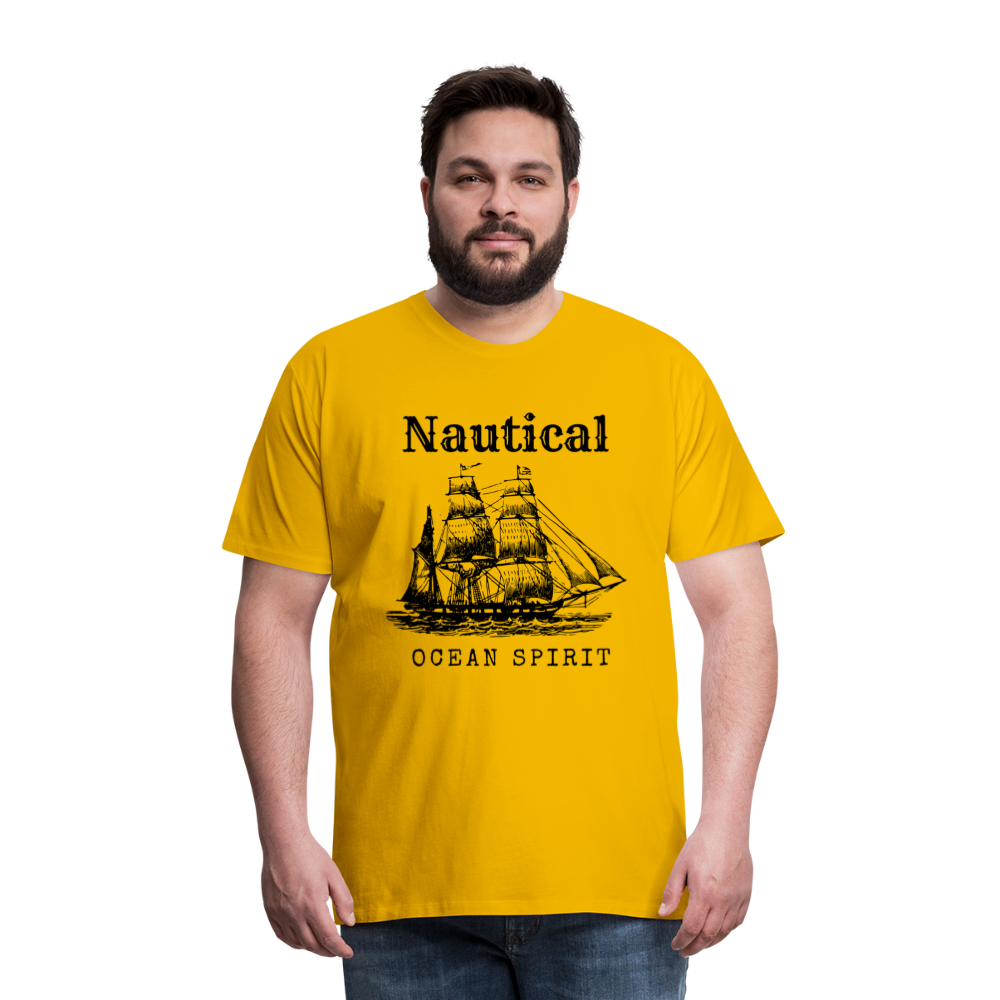 Männer Premium T-Shirt - Nautical Ocean Spirit - Sonnengelb