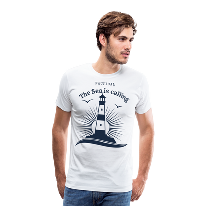 Männer Premium T-Shirt - Nautical The Sea is calling - weiß