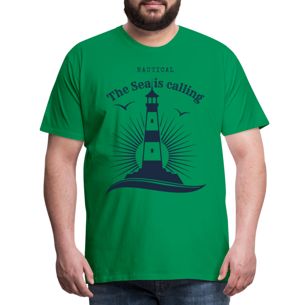 Männer Premium T-Shirt - Nautical The Sea is calling - Kelly Green