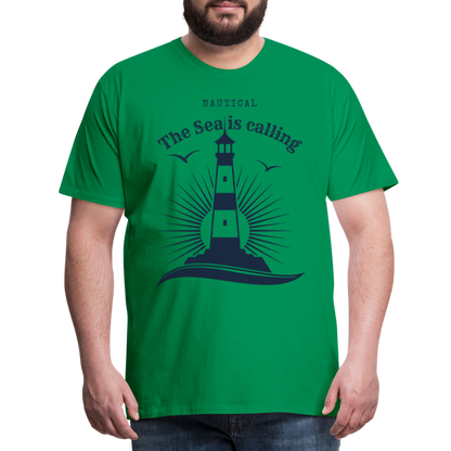 Männer Premium T-Shirt - Nautical The Sea is calling - Kelly Green