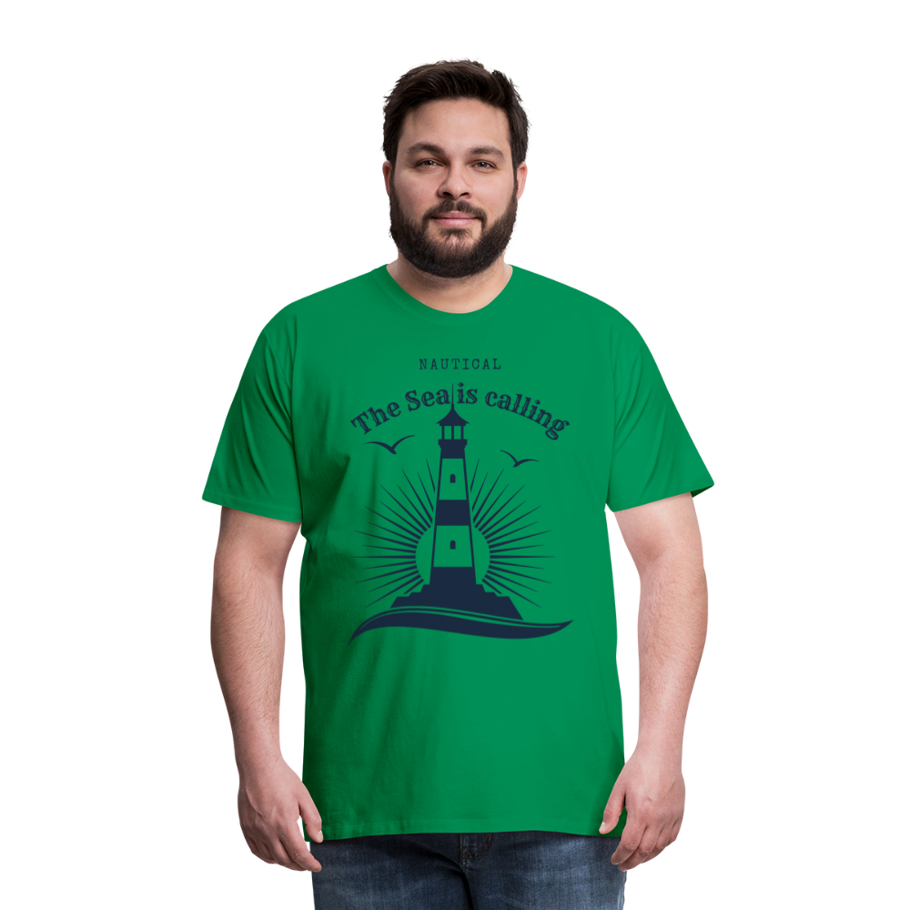 Männer Premium T-Shirt - Nautical The Sea is calling - Kelly Green