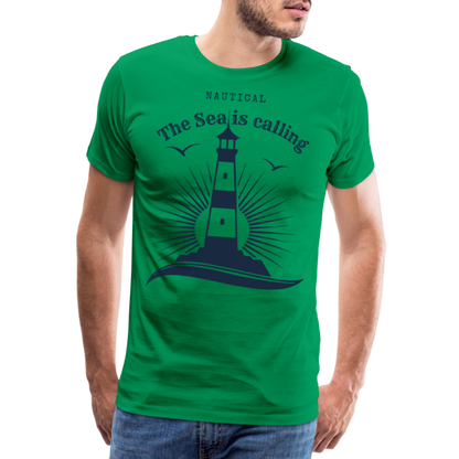 Männer Premium T-Shirt - Nautical The Sea is calling - Kelly Green