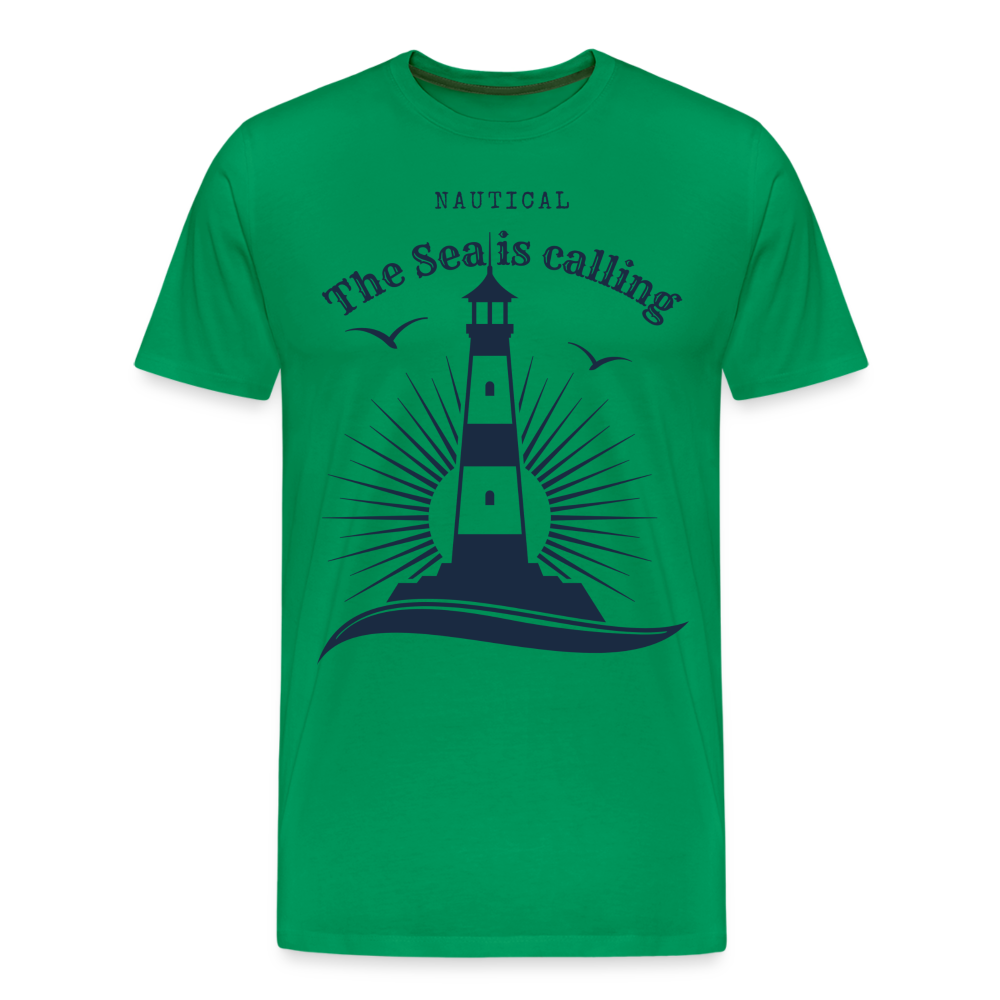 Männer Premium T-Shirt - Nautical The Sea is calling - Kelly Green