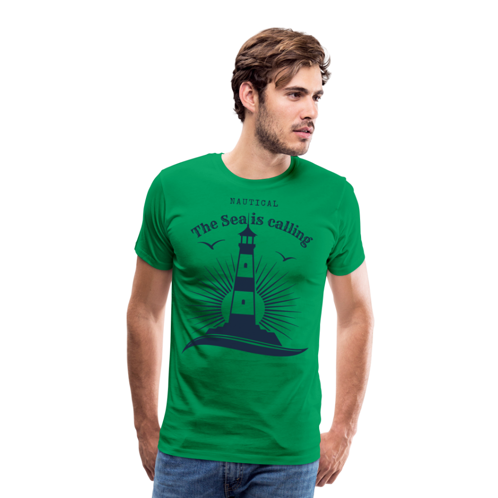 Männer Premium T-Shirt - Nautical The Sea is calling - Kelly Green