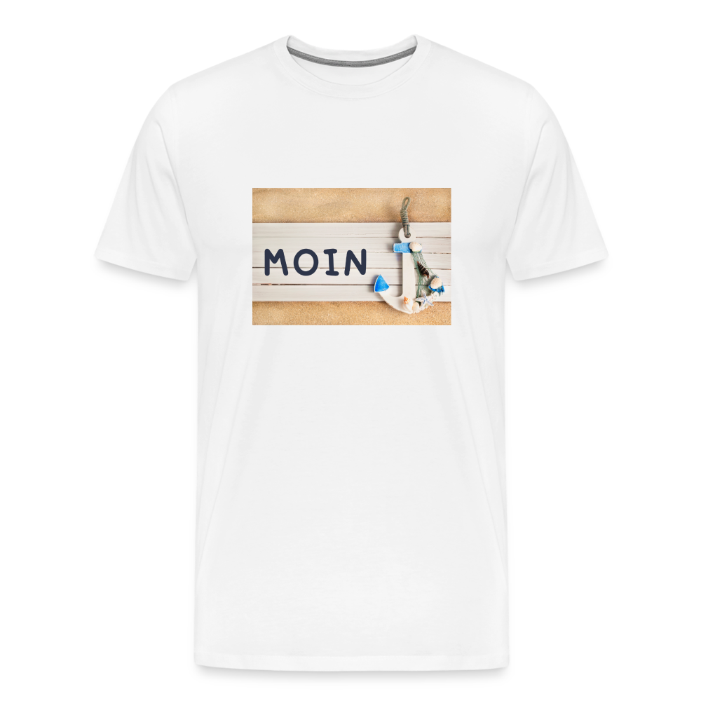 Männer Premium T-Shirt - Moin Anker - weiß