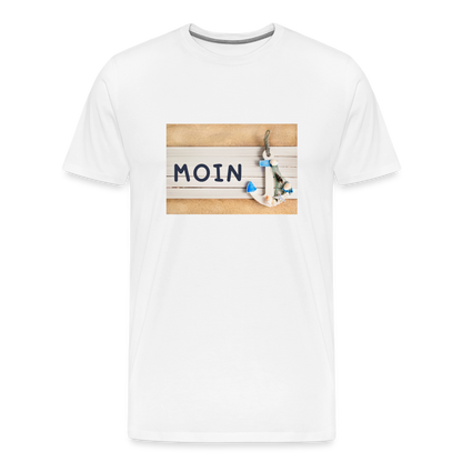 Männer Premium T-Shirt - Moin Anker - weiß