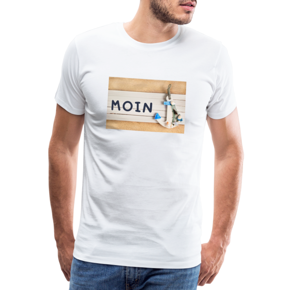 Männer Premium T-Shirt - Moin Anker - weiß