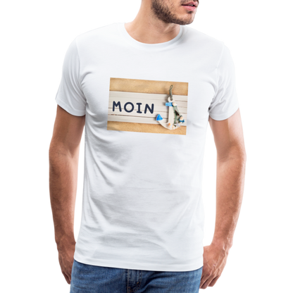 Männer Premium T-Shirt - Moin Anker - weiß