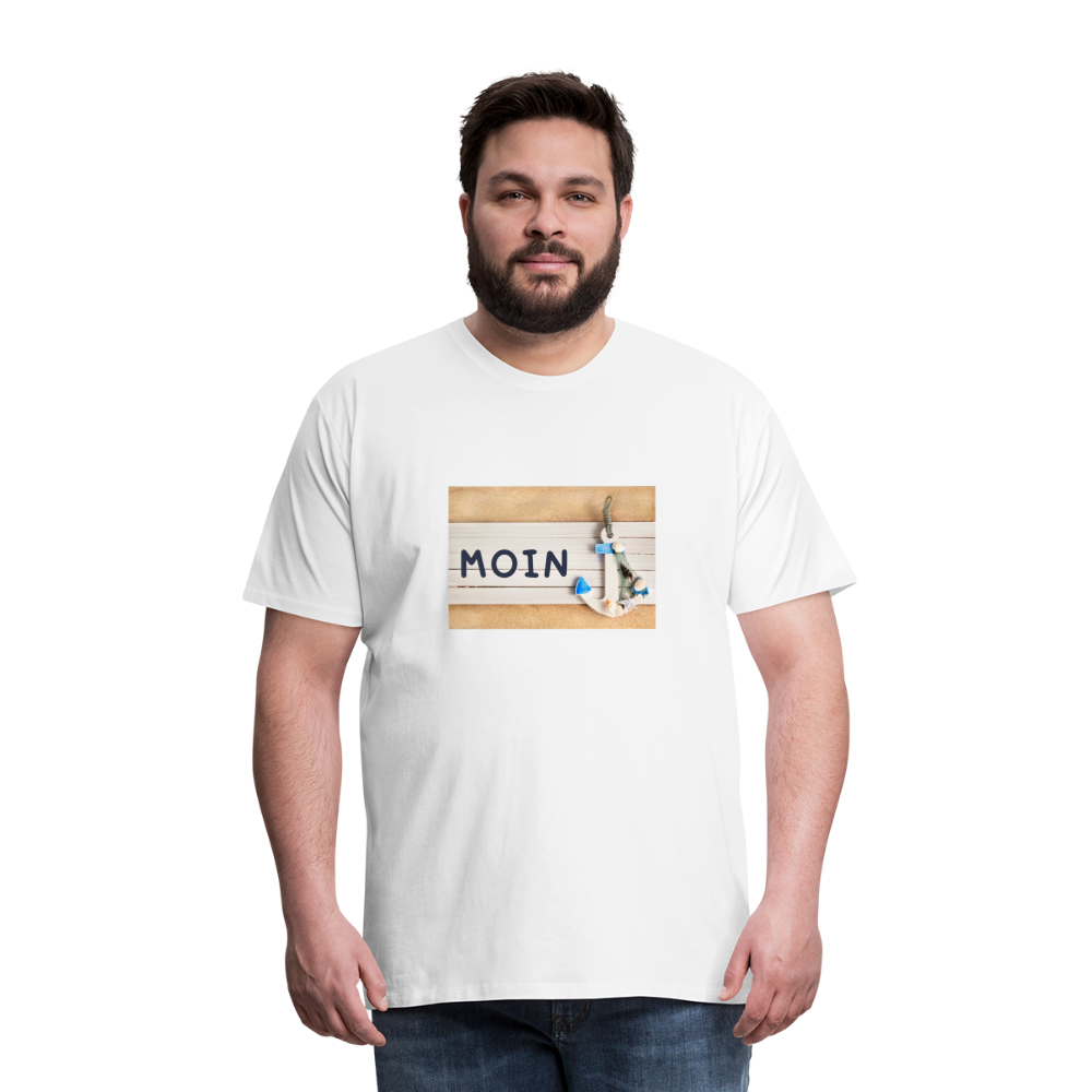 Männer Premium T-Shirt - Moin Anker - weiß