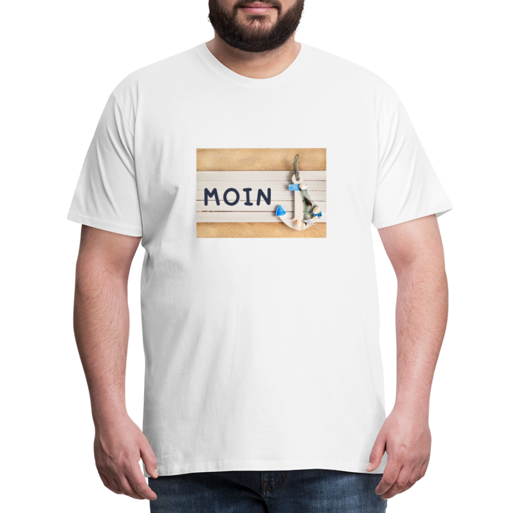 Männer Premium T-Shirt - Moin Anker - weiß