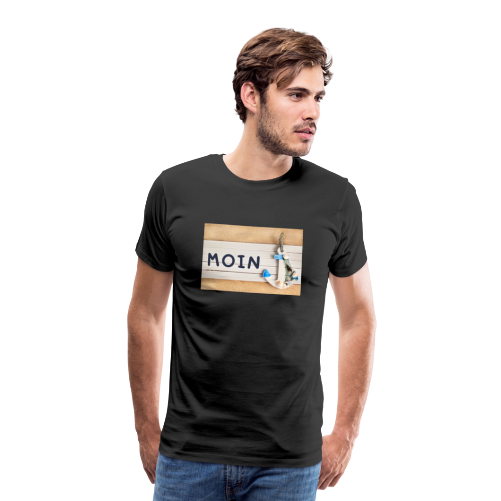 Männer Premium T-Shirt - Moin Anker - Schwarz