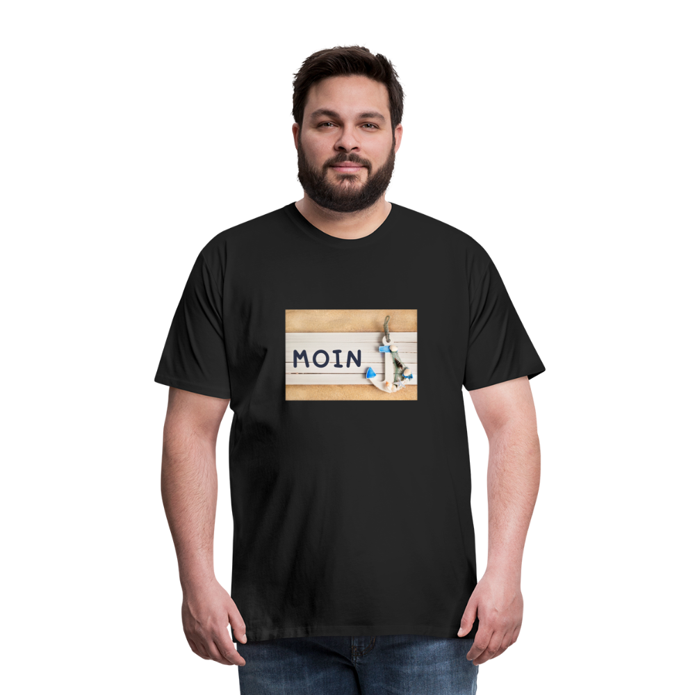 Männer Premium T-Shirt - Moin Anker - Schwarz