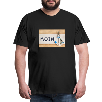 Männer Premium T-Shirt - Moin Anker - Schwarz