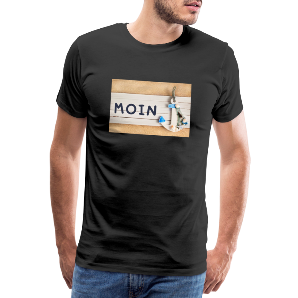 Männer Premium T-Shirt - Moin Anker - Schwarz