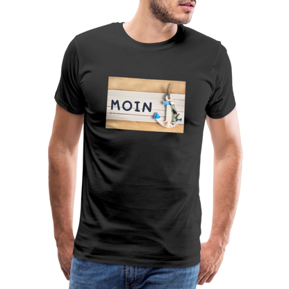 Männer Premium T-Shirt - Moin Anker - Schwarz