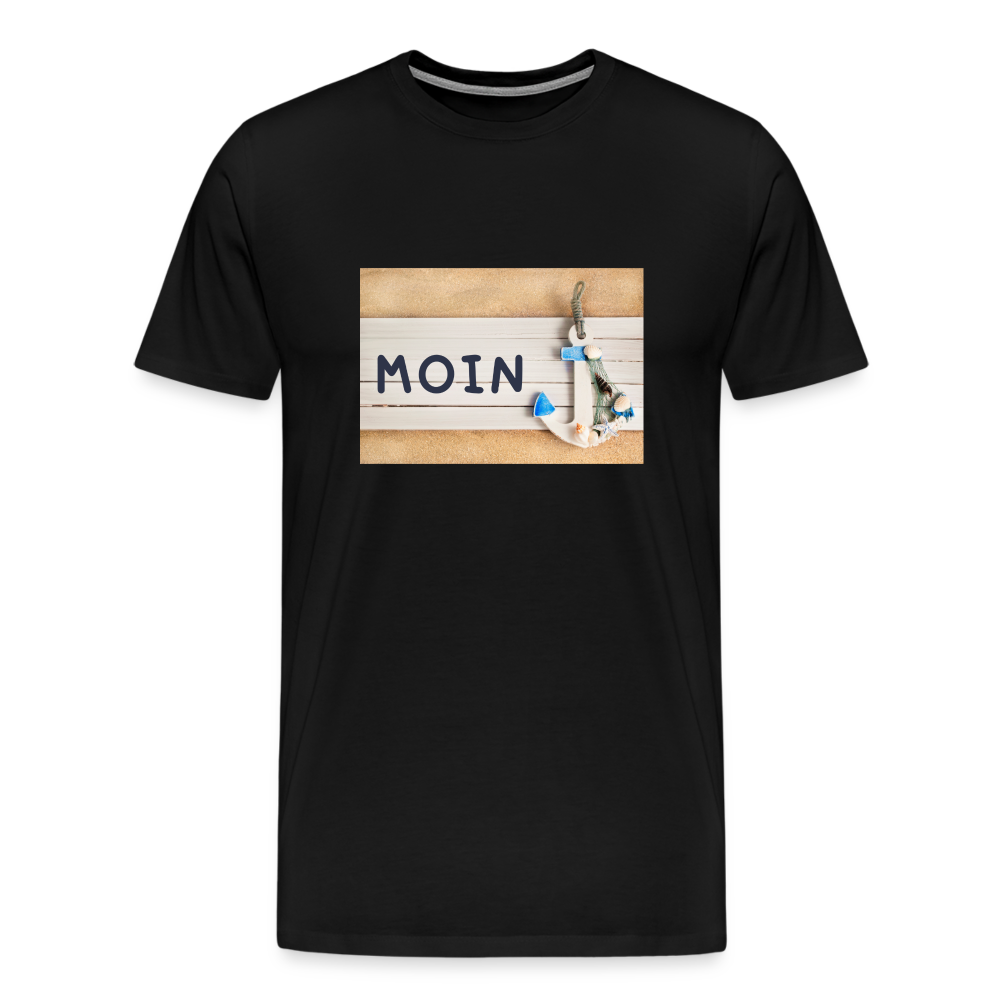 Männer Premium T-Shirt - Moin Anker - Schwarz