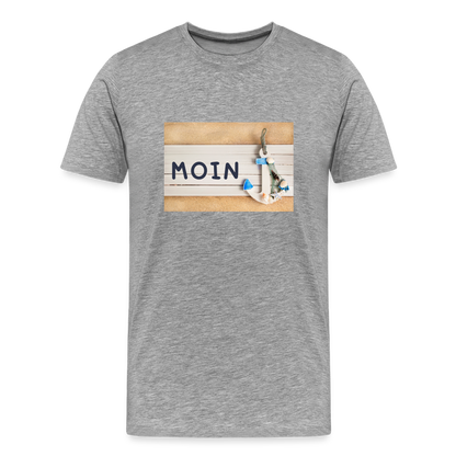 Männer Premium T-Shirt - Moin Anker - Grau meliert