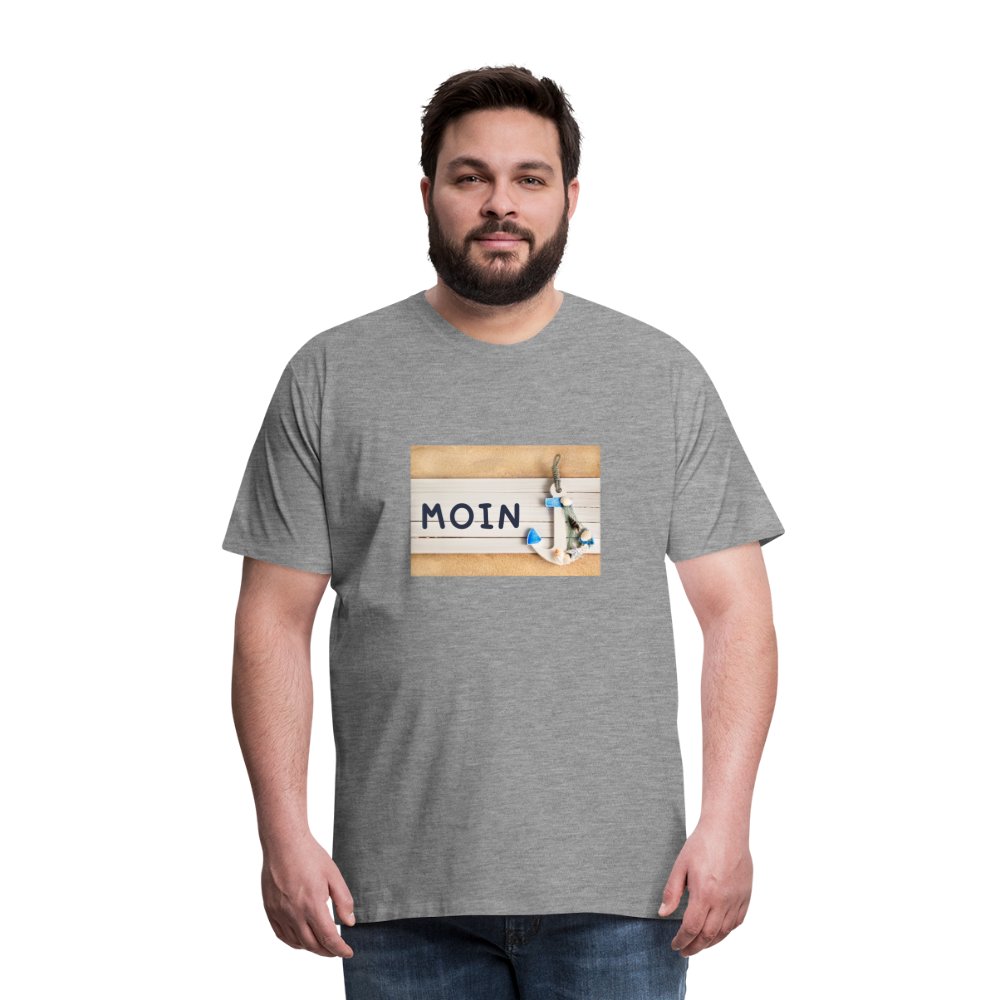 Männer Premium T-Shirt - Moin Anker - Grau meliert