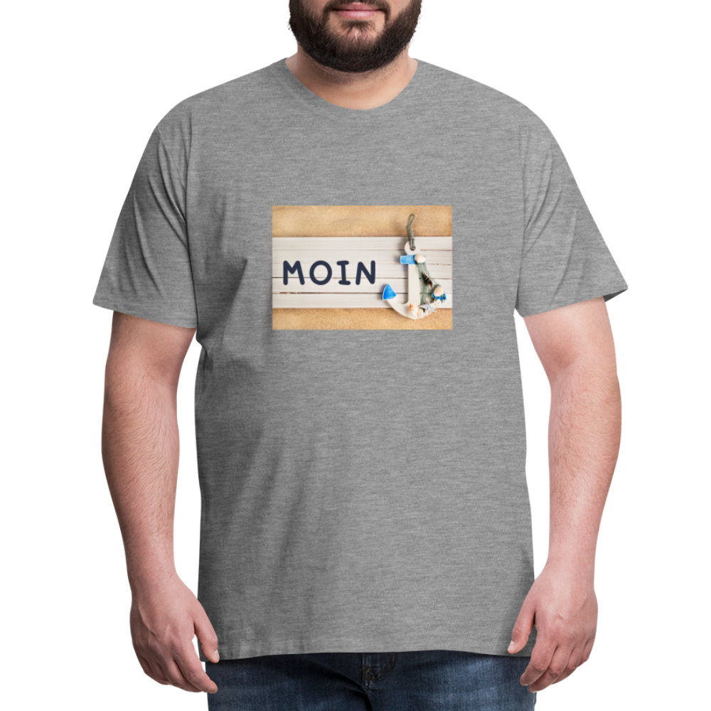 Männer Premium T-Shirt - Moin Anker - Grau meliert