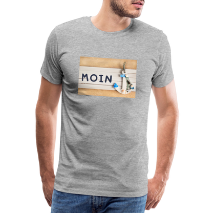 Männer Premium T-Shirt - Moin Anker - Grau meliert