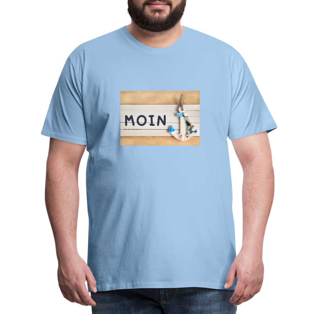 Männer Premium T-Shirt - Moin Anker - Sky