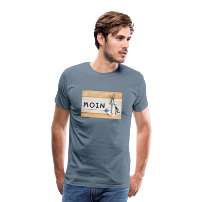 Männer Premium T-Shirt - Moin Anker - Blaugrau