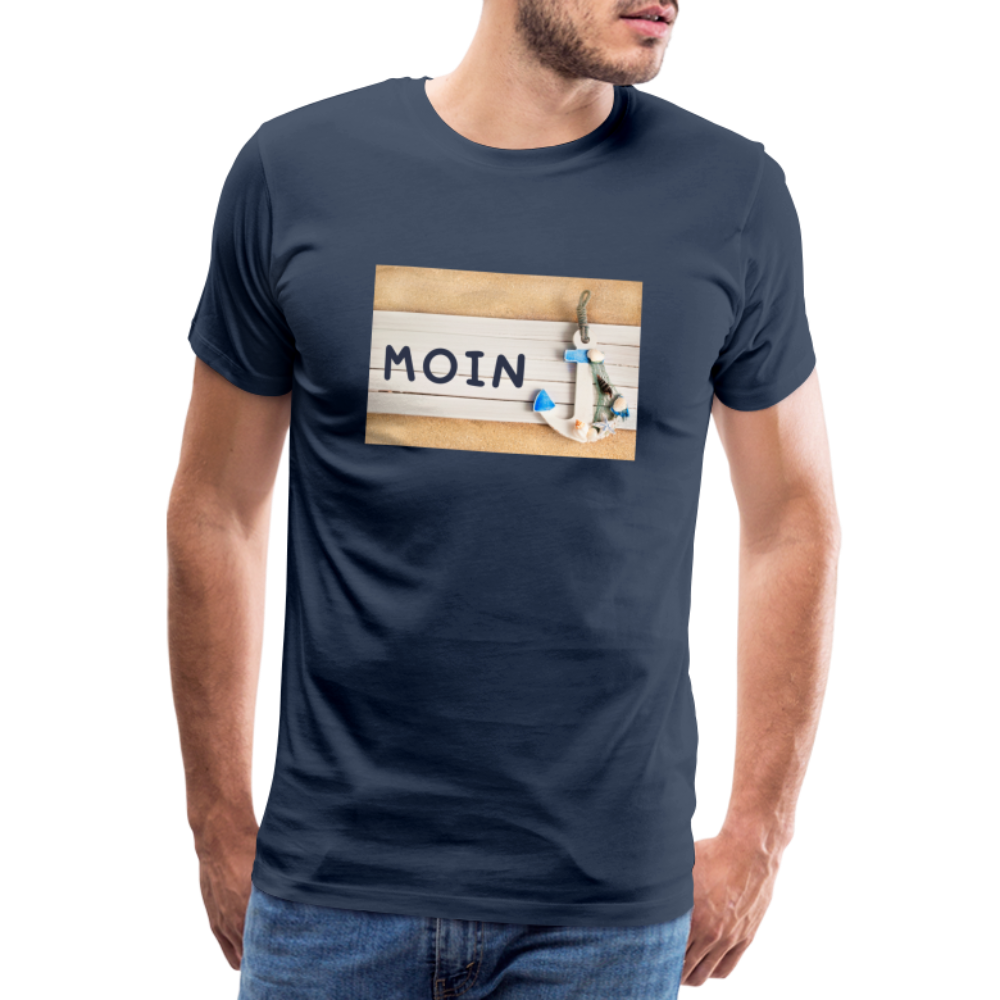 Männer Premium T-Shirt - Moin Anker - Navy