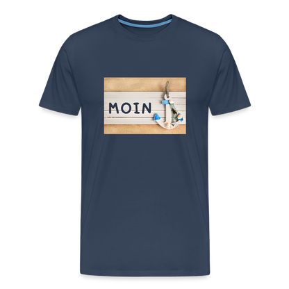 Männer Premium T-Shirt - Moin Anker - Navy