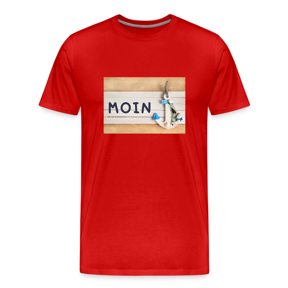 Männer Premium T-Shirt - Moin Anker - Rot