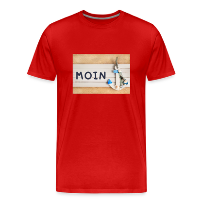 Männer Premium T-Shirt - Moin Anker - Rot