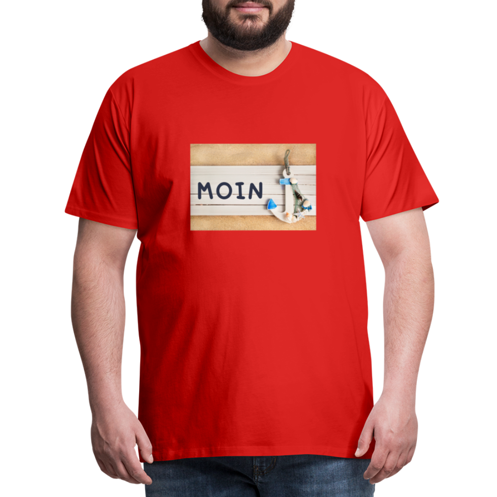 Männer Premium T-Shirt - Moin Anker - Rot