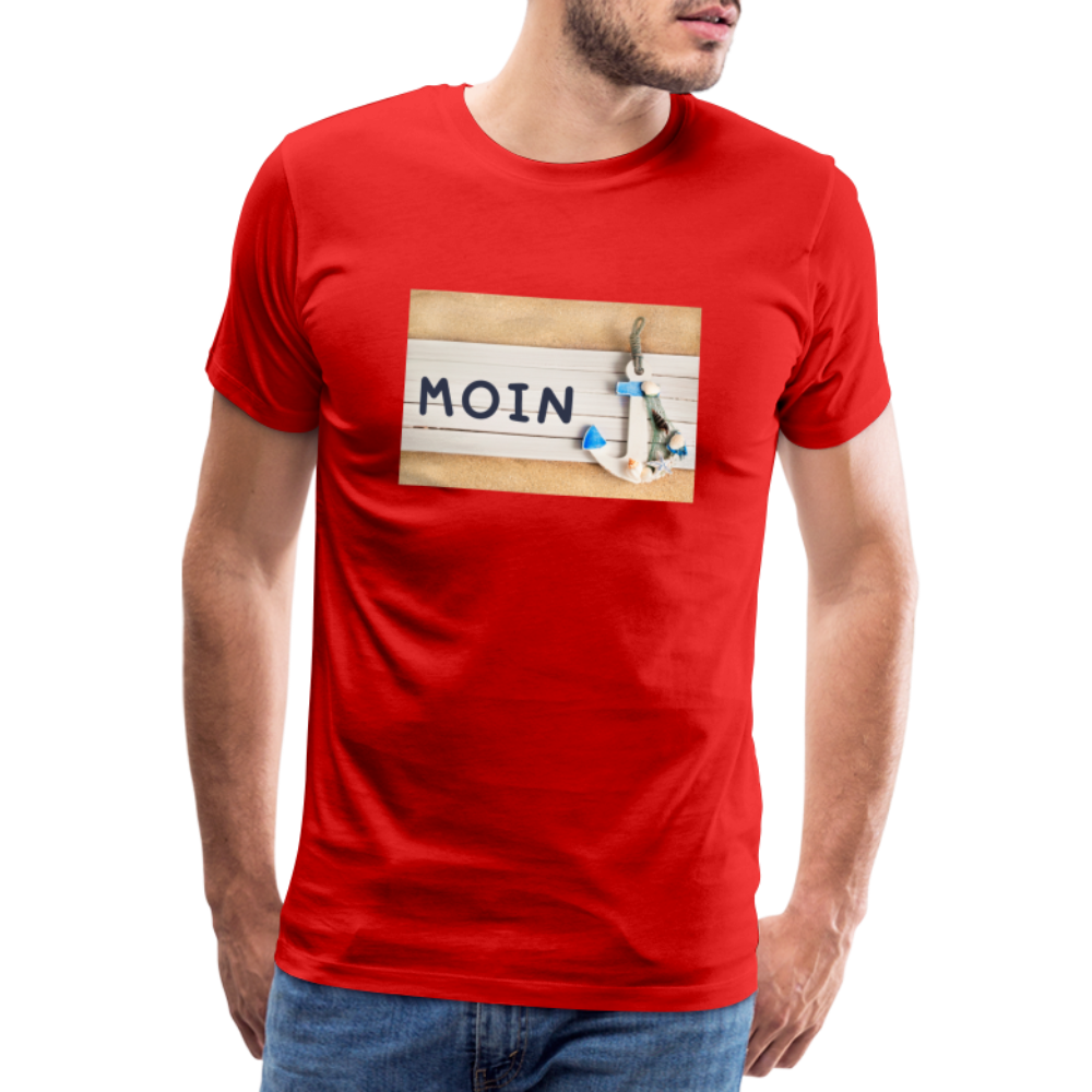 Männer Premium T-Shirt - Moin Anker - Rot