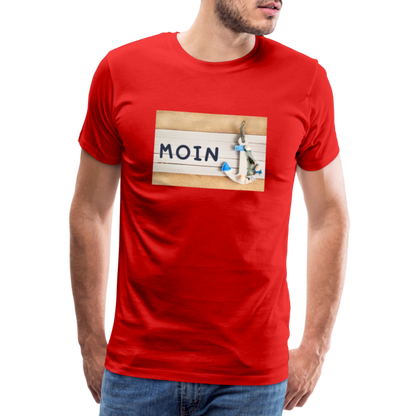 Männer Premium T-Shirt - Moin Anker - Rot