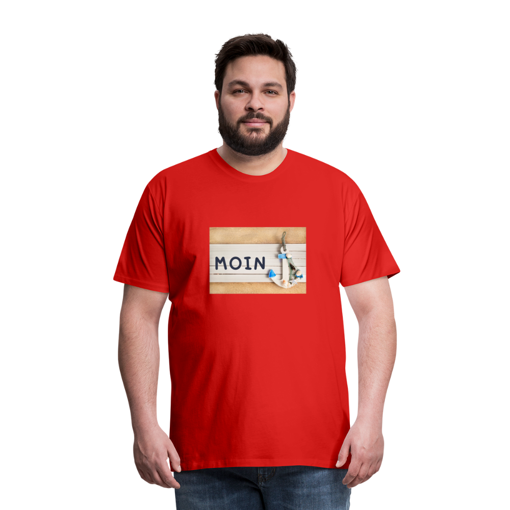 Männer Premium T-Shirt - Moin Anker - Rot