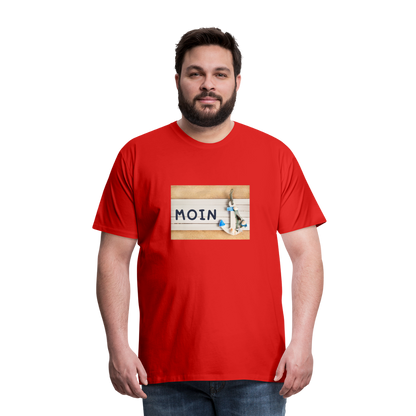 Männer Premium T-Shirt - Moin Anker - Rot