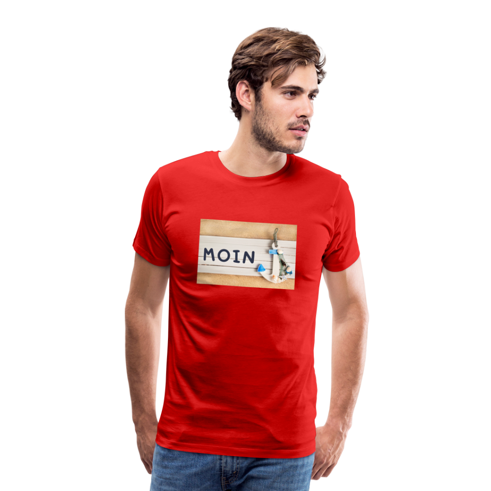 Männer Premium T-Shirt - Moin Anker - Rot