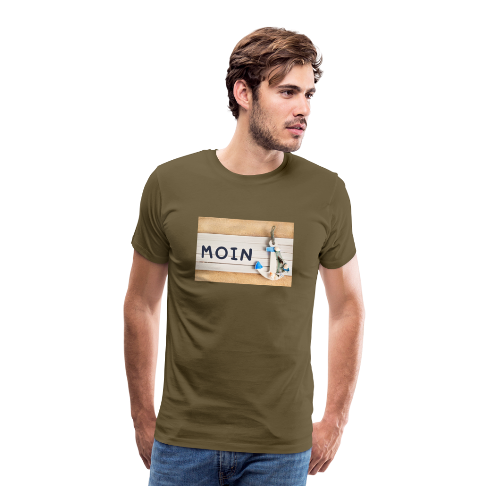 Männer Premium T-Shirt - Moin Anker - Khaki