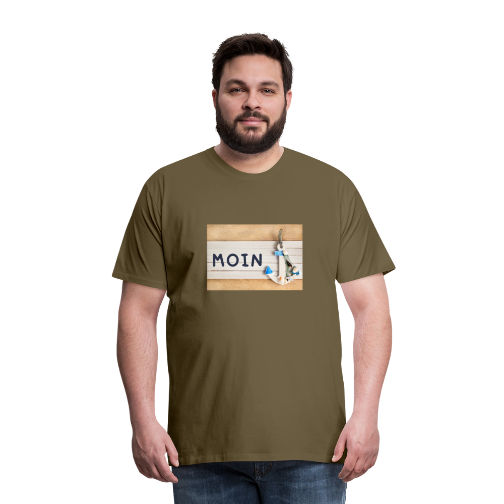 Männer Premium T-Shirt - Moin Anker - Khaki