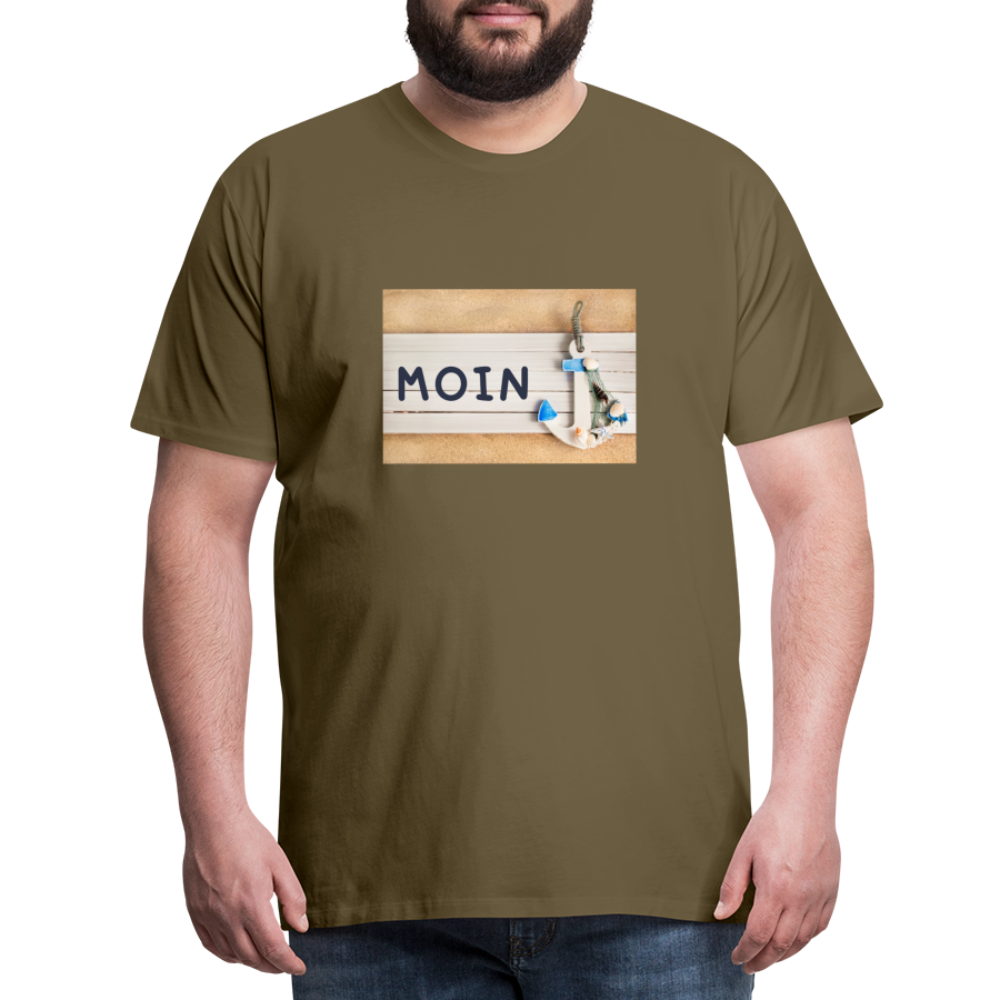 Männer Premium T-Shirt - Moin Anker - Khaki