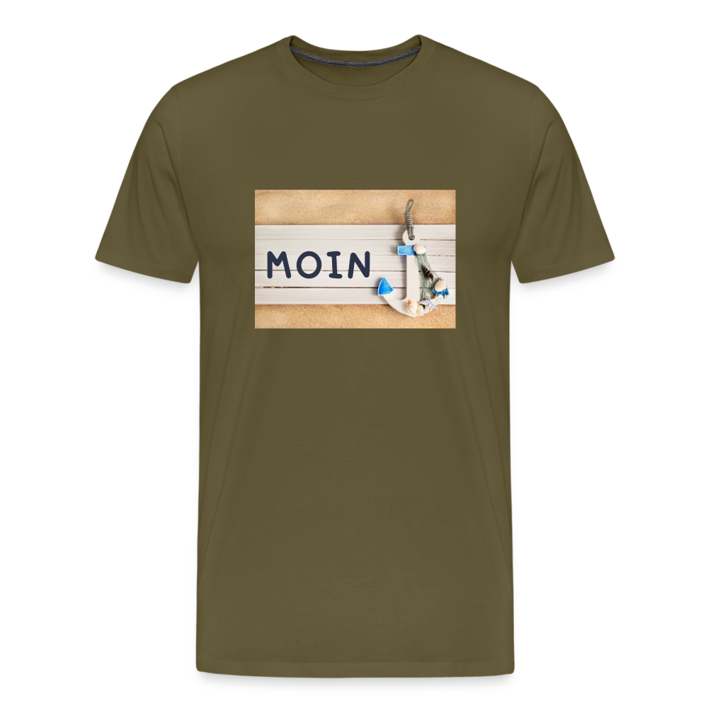 Männer Premium T-Shirt - Moin Anker - Khaki