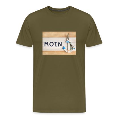 Männer Premium T-Shirt - Moin Anker - Khaki