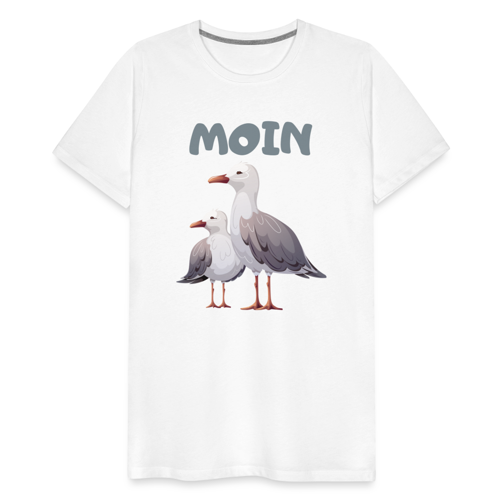 Männer Premium T-Shirt - Moin Möwen - weiß