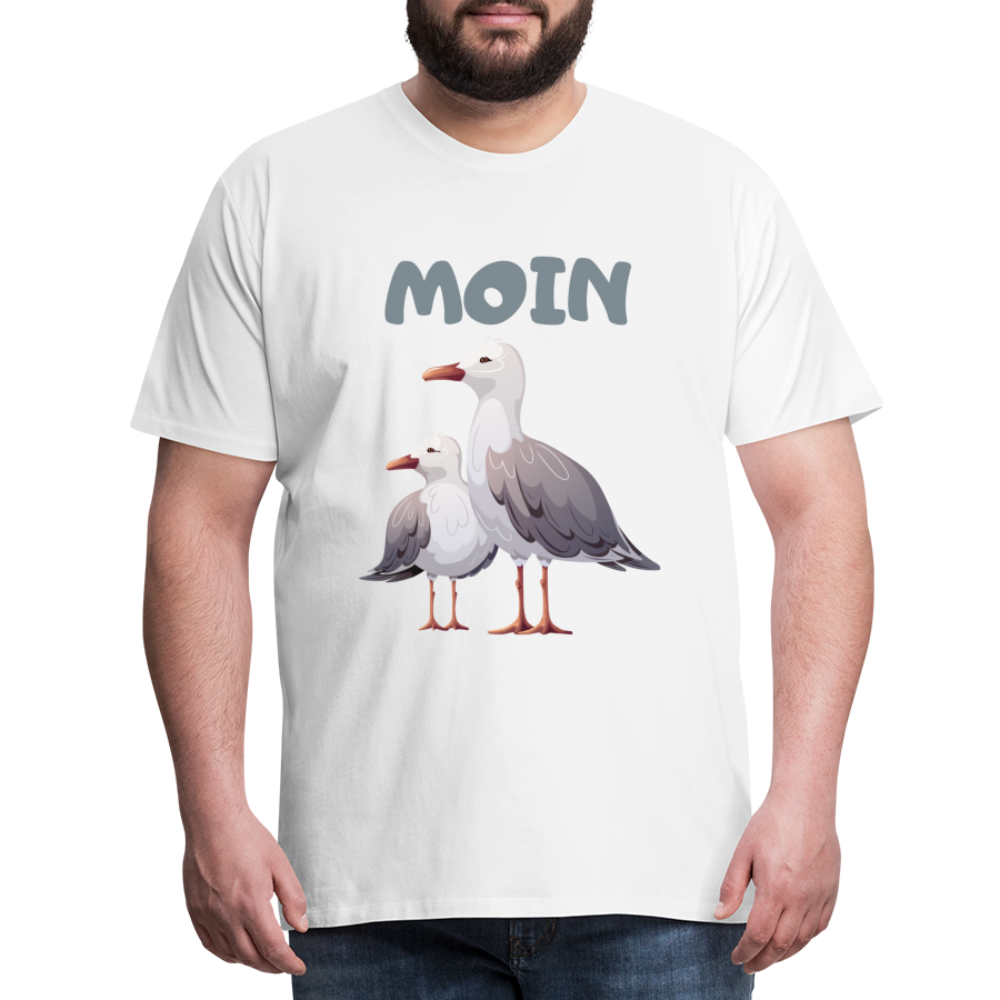 Männer Premium T-Shirt - Moin Möwen - weiß