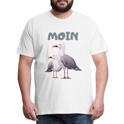 Männer Premium T-Shirt - Moin Möwen - weiß