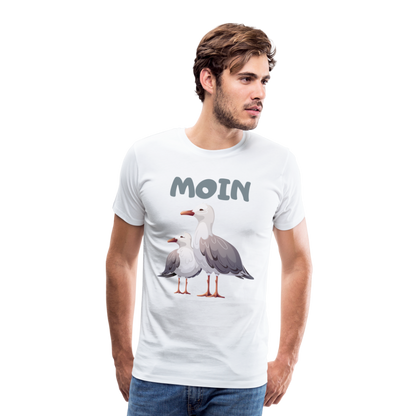 Männer Premium T-Shirt - Moin Möwen - weiß