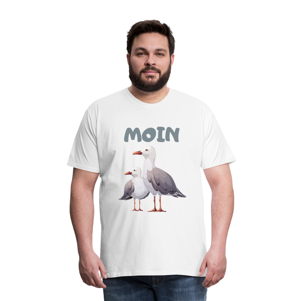 Männer Premium T-Shirt - Moin Möwen - weiß