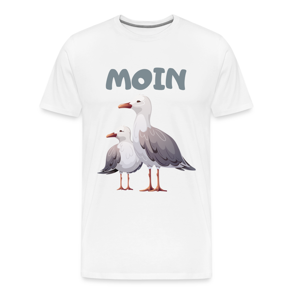 Männer Premium T-Shirt - Moin Möwen - weiß